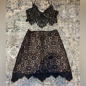 For Love and Lemons Skivvies Skirt Set